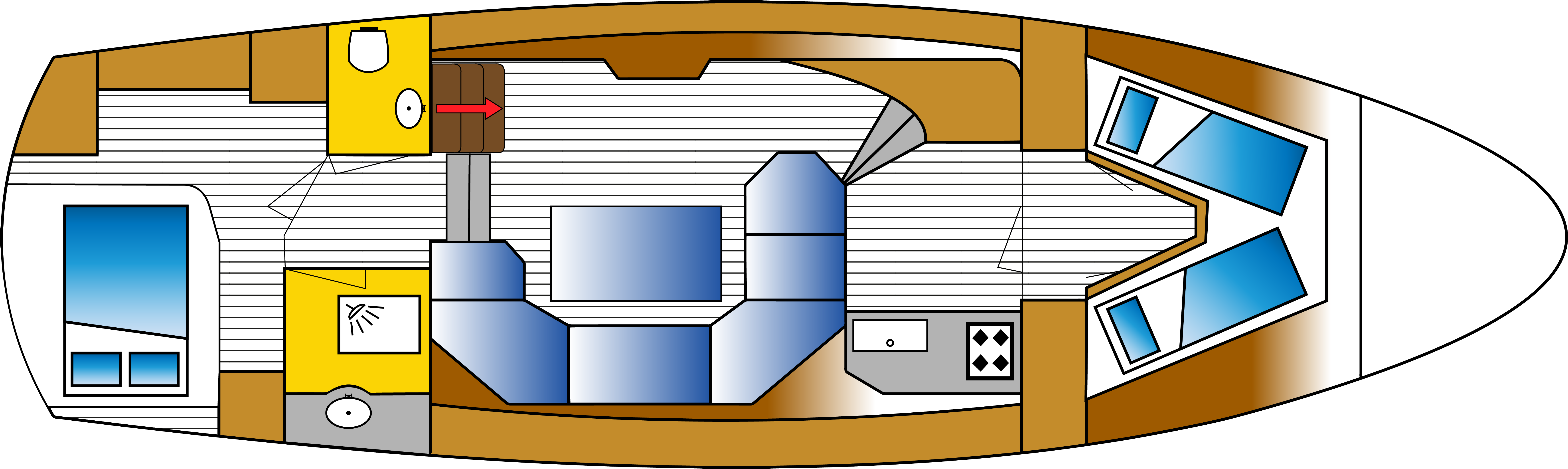 Grundriß Motoryacht Elaine